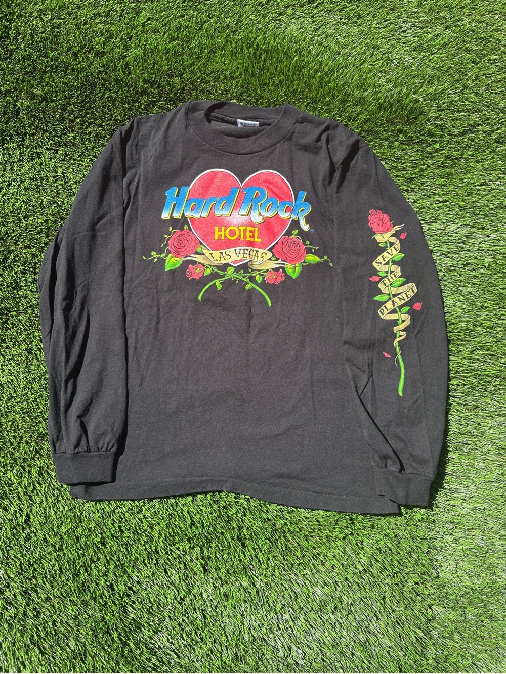 Vintage 90s Hard Rock Las Vegas Hotel Single Stitch Long Sleeve Shirt